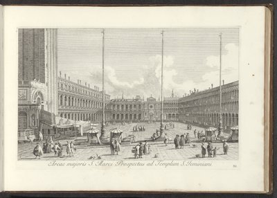 Gezicht op het San Marcoplein te Venetië da Antonio Visentini