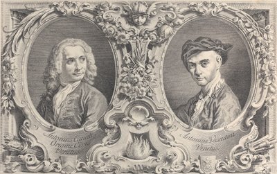Ritratti di Canaletto e Visentini da Antonio Visentini