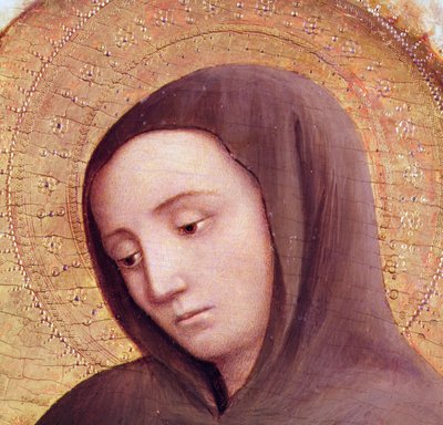 Testa di un santo dal polittico di San Girolamo, 1441 (tempera su tavola) (dettaglio) da Antonio Vivarini