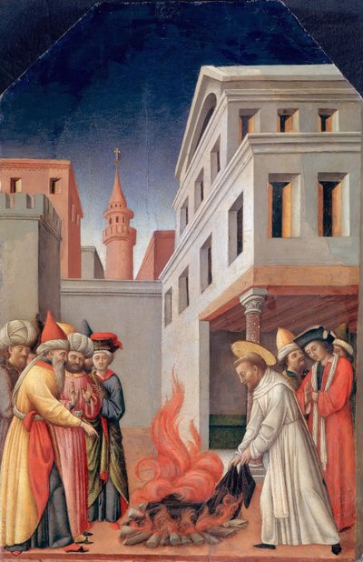 Il miracolo del fuoco sacro davanti al sultano, c. 1440 da Antonio Vivarini