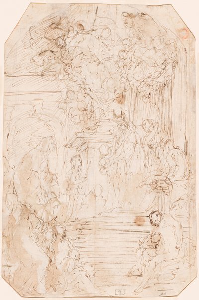 Presentazione della Vergine al Tempio [verso] da Antonio Zanchi