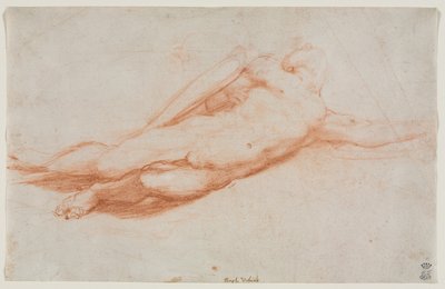 Studio di un soldato caduto, possibilmente la Conversione di Saulo (recto) da Antonio da Correggio