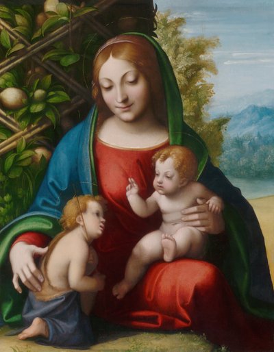 Vergine e Bambino con il giovane San Giovanni Battista da Antonio da Correggio