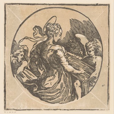 Santa Cecilia che suona da Antonio da Trento (possibly)