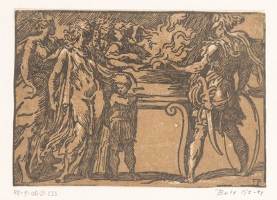 Muzio Scevola mette la mano nel fuoco da Antonio da Trento