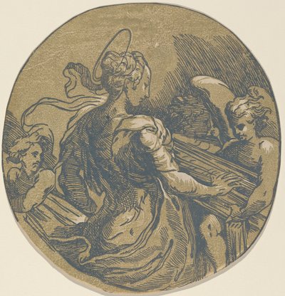 Santa Cecilia, prima metà del 16° secolo da Antonio da Trento