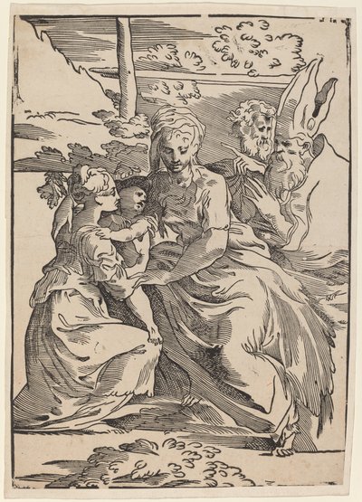 La Sacra Famiglia con Due Santi da Antonio da Trento