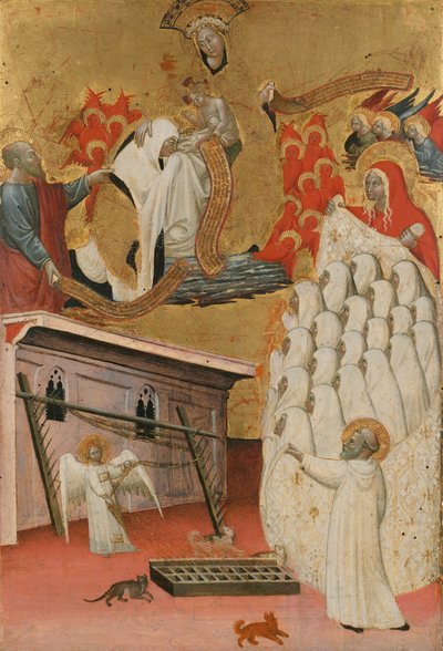 Santa Francesca Romana vestita dalla Vergine da Antonio del Massaro da Viterbo
