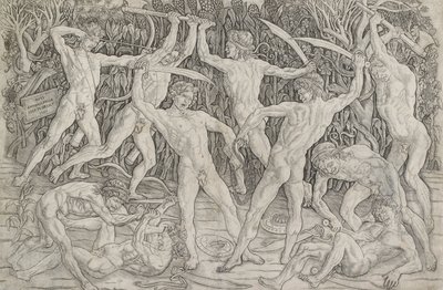 Battaglia degli uomini nudi, c. 1470-1475 da Antonio Pollaiuolo
