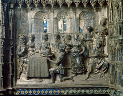 Vita di San Giovanni Battista: il banchetto di Erode. Rilievo in argento da Antonio di Salvi