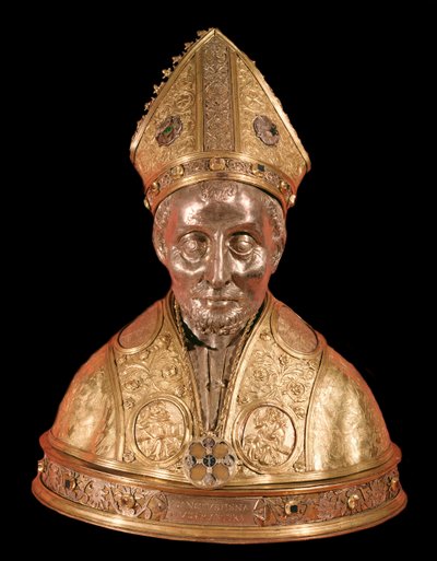 Busto reliquiario di Ignazio di Antiochia (circa 35-110) (scultura in rame dorato attribuita ad Antonio di Salvi, scuola toscana del XV secolo) da Antonio di Salvi