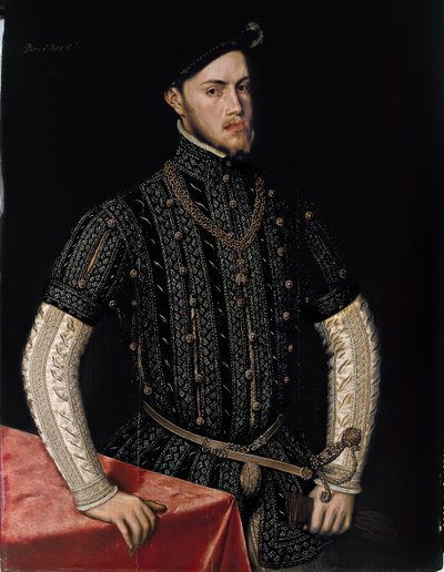 Ritratto di Filippo II 1527-1598, Re di Spagna e Portogallo, c. 1550 da Antonis Mor