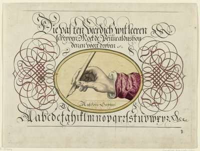 Esempio di scrittura con mano scrivente da Antonius Smyters