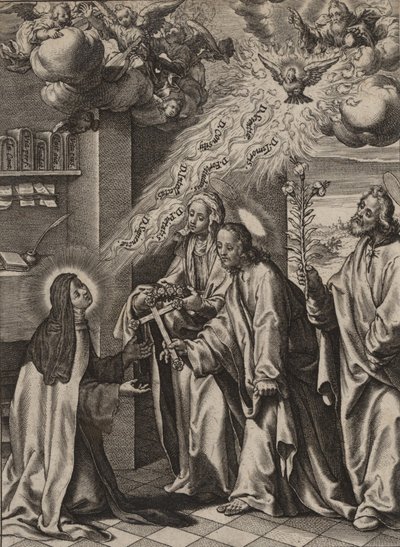La visione di Santa Teresa da Antonius Wierix