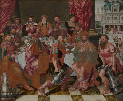 Banchetto dei membri del consiglio del Municipio, 1574 da Antoon Claeissens