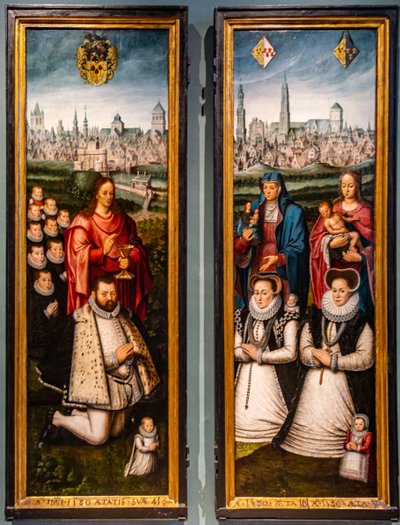 Ritratti di Juan II Pardo e delle sue mogli Anna Ingenieulandt e Maria Anchemann da Antoon Claeissens