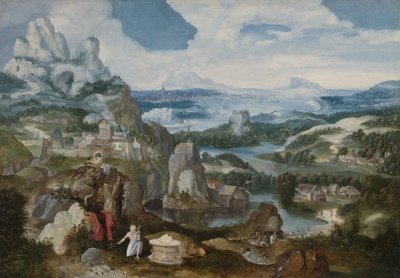 Paesaggio con San Girolamo Penitente, 1530-40 da Antwerp School