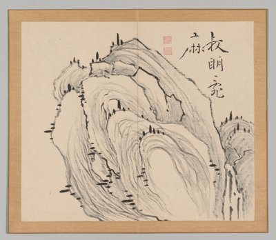 Doppio album di studi paesaggistici dopo Ikeno Taiga, Volume 1 foglio 11, XVIII secolo da Aoki Shukuya