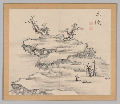 Doppio Album di Studi di Paesaggio dopo Ikeno Taiga, Volume 1 foglia 21, 18° secolo da Aoki Shukuya