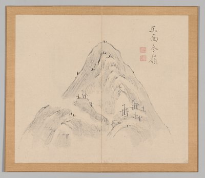 Doppio album di studi paesaggistici dopo Ikeno Taiga, Volume 1 foglio 24, XVIII secolo da Aoki Shukuya
