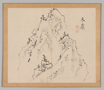 Doppio album di studi paesaggistici dopo Ikeno Taiga, Volume 1 foglio 25, XVIII secolo da Aoki Shukuya