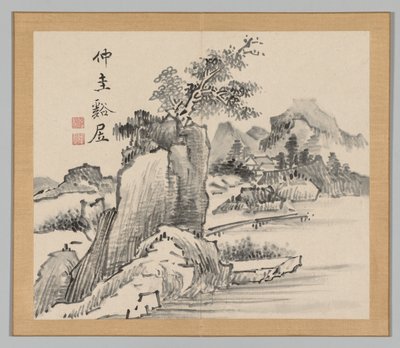 Doppio Album di Studi di Paesaggio dopo Ikeno Taiga, Volume 2 foglia 14, XVIII secolo da Aoki Shukuya
