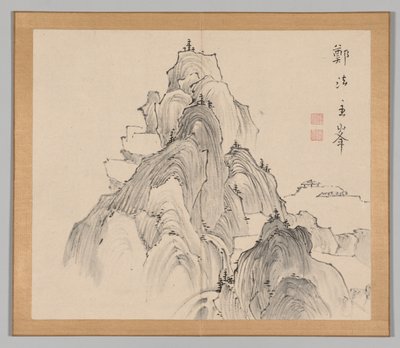 Doppio Album di Studi di Paesaggio dopo Ikeno Taiga, Volume 2 foglio 2, 18° secolo da Aoki Shukuya
