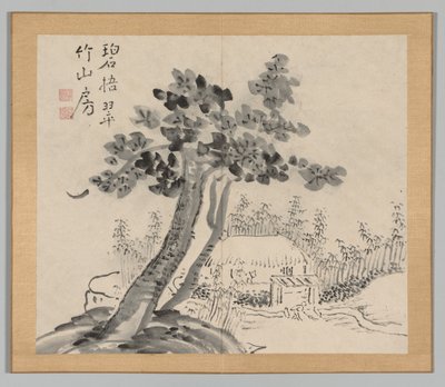 Doppio Album di Studi Paesaggistici dopo Ikeno Taiga, Volume 2 foglio 32, XVIII secolo da Aoki Shukuya