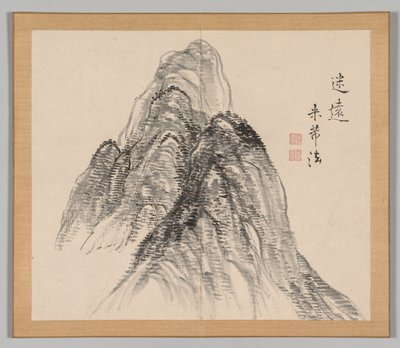 Doppio album di studi paesaggistici dopo Ikeno Taiga, Volume 2 foglio 3, XVIII secolo da Aoki Shukuya