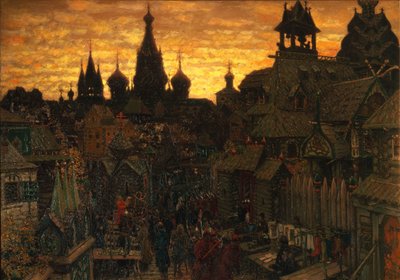 Antica Mosca. Strada in Kitay-gorod nel XVII secolo, 1900 da Apollinari Mikhailovich Vasnetsov