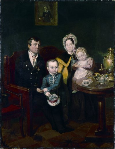 Ritratto di famiglia, 1837 da Apollon Nikolayevich Mokritsky