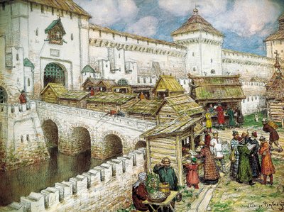Librerie sul ponte del Cristo Salvatore da Appolinari Mikhaylovich Vasnetsov
