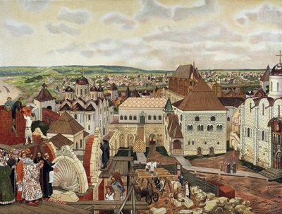 Nel Cremlino di Mosca, fine XIX - inizio XX secolo da Appolinari Mikhaylovich Vasnetsov