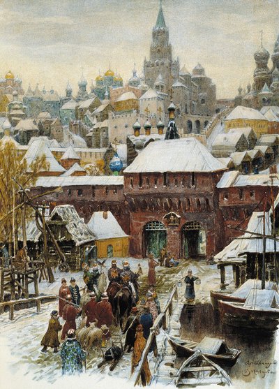Mosca nel XVII secolo da Appolinari Mikhaylovich Vasnetsov
