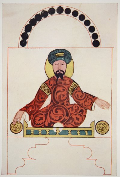 Ritratto contemporaneo di Saladino, c.1180, riprodotto in The Outline of History: being a plain history of life and mankind di H.G. Wells, Londra da Arabic School