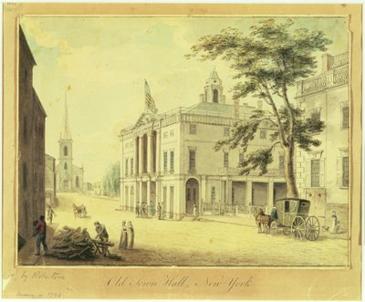 Il vecchio municipio (Federal Hall) New York City, 1798 da Archibald Robertson