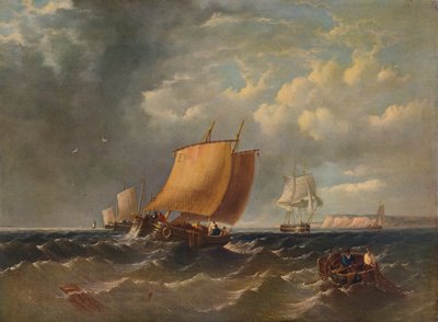 Un peschereccio al largo della costa del Kent, c1854, 1938 da Archibald Webb