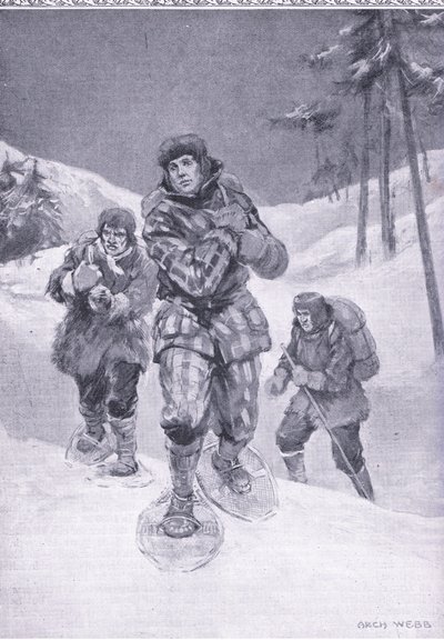 Attraverso terre desolate verso il Labrador, illustrazione da Cassells Romance of Famous Lives, c.1940 da Archibald Webb