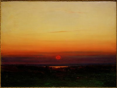 Tramonto sulla steppa presso una riva del lago da Archip Iwanowitsch Kuindschi