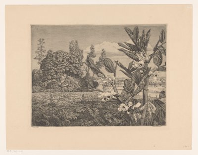 Paesaggio con fiori da Arend Hendriks (signed by artist)