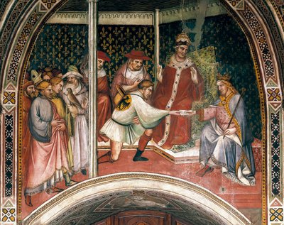 Storia di Papa Alessandro III, affresco di Spinello Aretino da Aretino Luca Spinello or Spinelli
