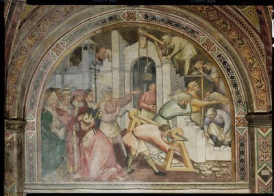 La storia di Papa Alessandro III (1105-81): Costruzione della città di Alessandria, 1407 da Aretino Luca Spinello or Spinelli