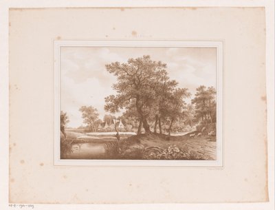 Veduta di una strada di campagna e di un fossato da Arie Ketting de Koningh