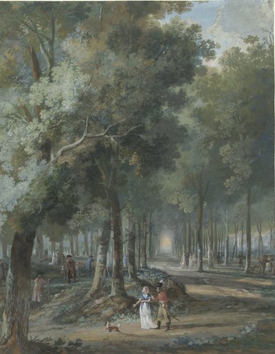 Passeggiatori in un parco da Arie Lamme