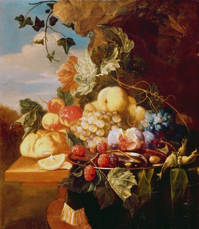 Natura morta con frutta e fiori da Arie de Vois