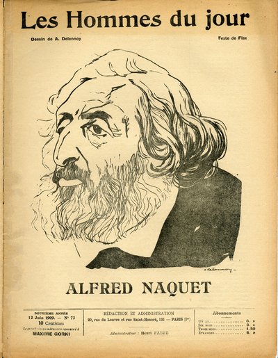 Copertina di Les Hommes du jour, satirico in N & B da Aristide Delannoy