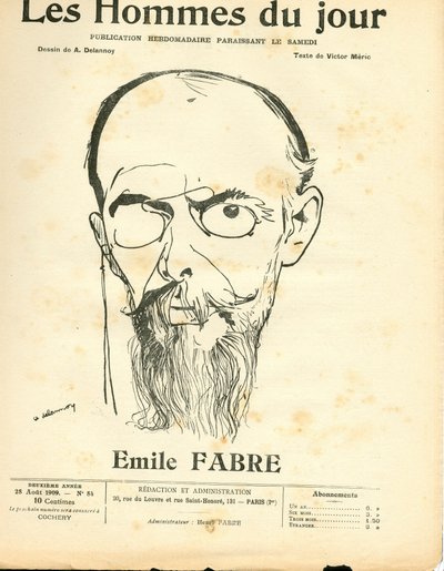 Copertina di Les Hommes du jour, satirico in N & B da Aristide Delannoy