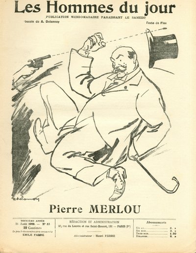 Copertina di "Les Hommes du jour", satirico in bianco e nero da Aristide Delannoy