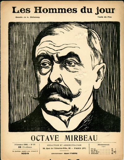 Copertina di "Les Hommes du jour", satirico in bianco e nero da Aristide Delannoy