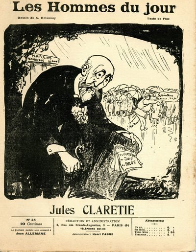Copertina di "The Men of the Day", circa 1906 - Illustrazione di Aristide Delannoy: Claretie Jules da Aristide Delannoy